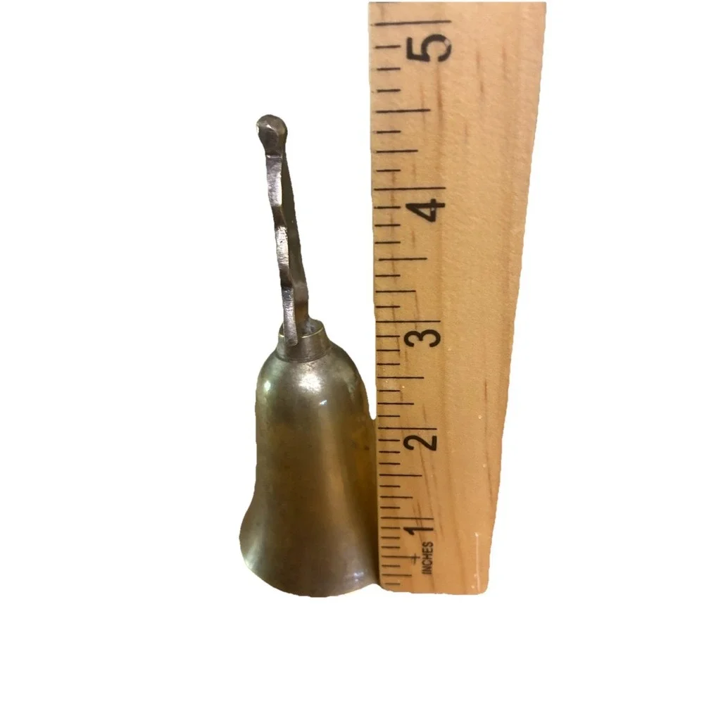 Vintage‎ Brass Bell With Christmas Tree Handle 4.5